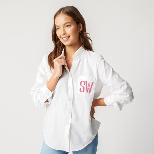 The Classic Charlotte Button Down - White banner