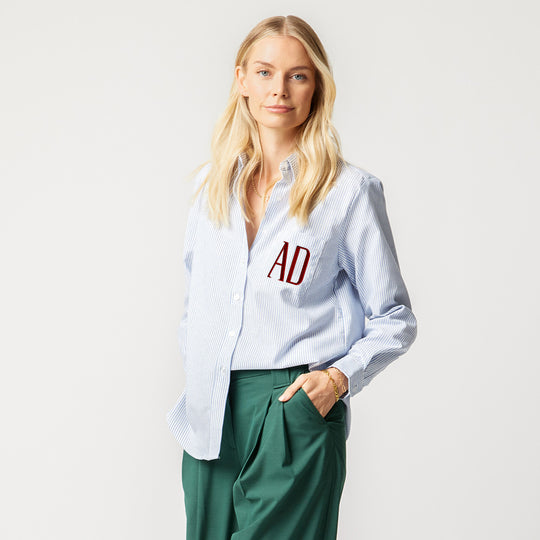 The Classic Charlotte Button Down - Striped banner